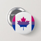 Badge Rond 5 Cm Bisexuality Canadian pride flag Button (Devant & derrière)