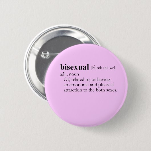 Badge Rond 5 Cm BISEXUEL (définition) (Devant & derrière)
