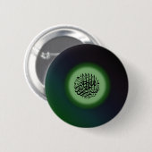 Badge Rond 5 Cm Bismillah - au nom de la calligraphie verte (Devant & derrière)