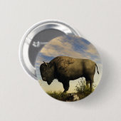 Badge Rond 5 Cm Bison (Devant & derrière)