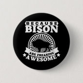 BADGE ROND 5 CM BISON (Devant)