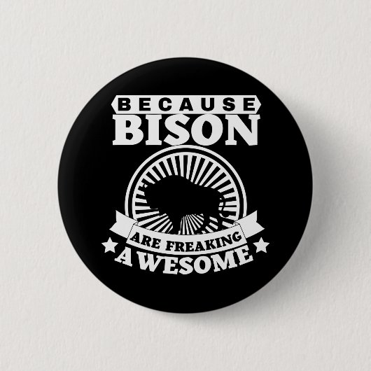 BADGE ROND 5 CM BISON (Devant)
