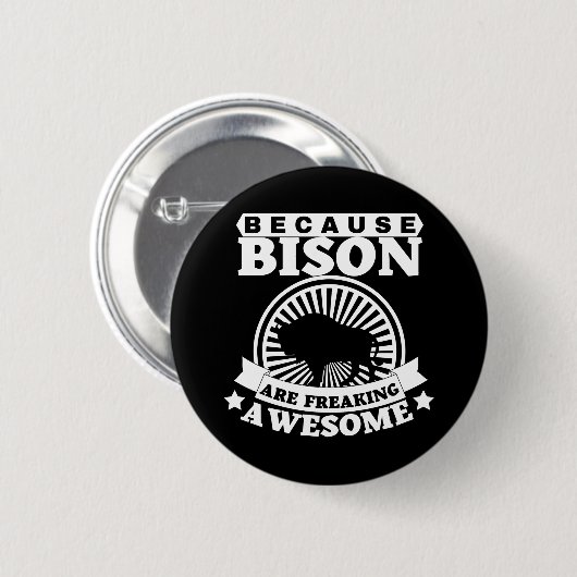 BADGE ROND 5 CM BISON (Devant & derrière)