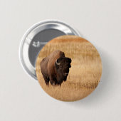 Badge Rond 5 Cm Bison (Devant & derrière)