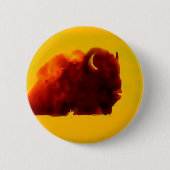 Badge Rond 5 Cm Bison assis (Devant)