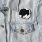 Badge Rond 5 Cm Bison - Buffalo (En situation)