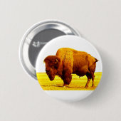 Badge Rond 5 Cm Bison / Buffle (Devant & derrière)