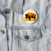 Badge Rond 5 Cm Bison / Buffle (En situation)