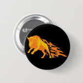 Badge Rond 5 Cm Bison flamboyant #3 (Devant & derrière)