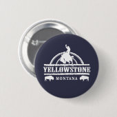 Badge Rond 5 Cm Bison-jaune-blanc-ventre (Devant & derrière)