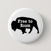 Badge Rond 5 Cm Bison libre de Roam (Devant)