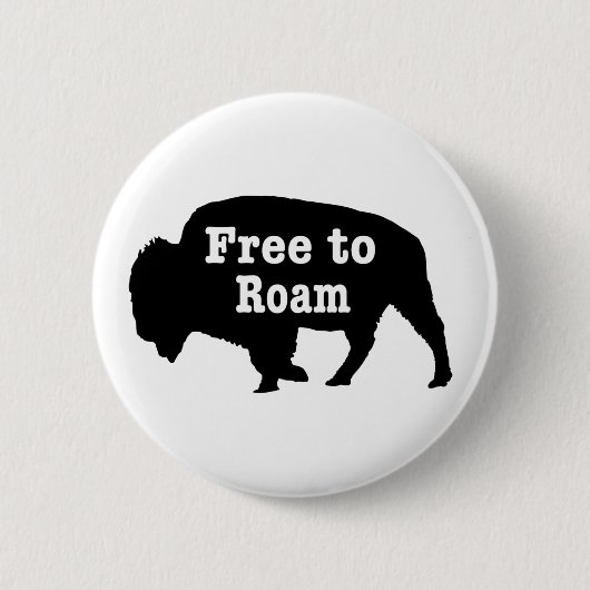 Badge Rond 5 Cm Bison libre de Roam (Devant)