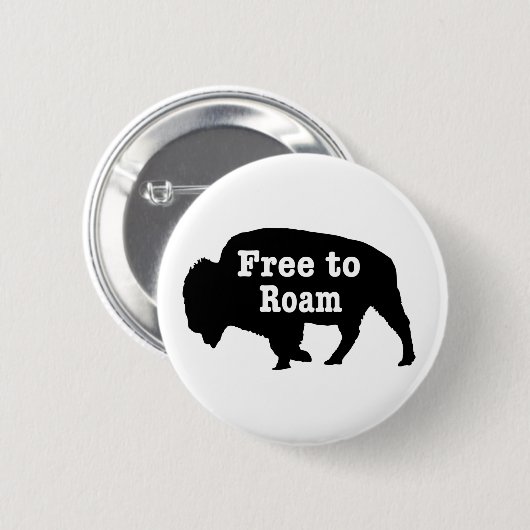 Badge Rond 5 Cm Bison libre de Roam (Devant & derrière)