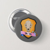 Badge Rond 5 Cm Bite Me Badger Crâne (Devant & derrière)