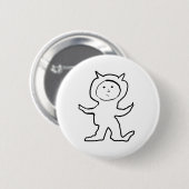 Badge Rond 5 Cm Bitty Ear Kids Jammies Design (Devant & derrière)