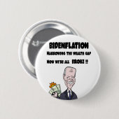 Badge Rond 5 Cm Bizarre anti-Biden L'inflation (Devant & derrière)