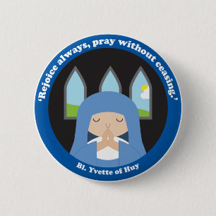 Badge Rond 5 Cm Bl. Yvette de Huy