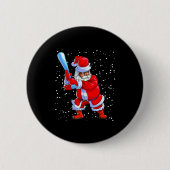 Badge Rond 5 Cm Black African American Santa Claus Baseball Afro C (Devant)
