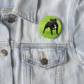 Badge Rond 5 Cm Black Amstaff (En situation)
