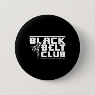 Badge Rond 5 Cm Black Belt Club - Karate Black Belt