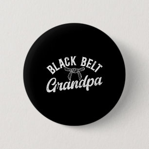 Badge Rond 5 Cm Black Belt Grandpa Karate Grandpa Karate Grandfath