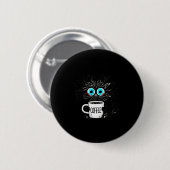 Badge Rond 5 Cm Black Cat Its Fine Im Fine Everything Is Fine Funn (Devant & derrière)