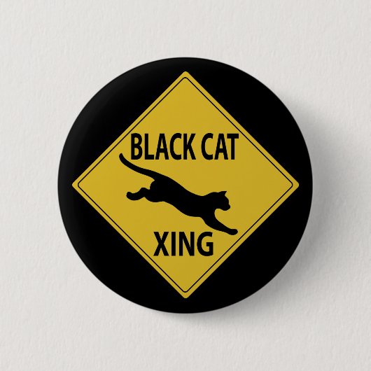 Badge Rond 5 Cm Black Cat Xing (Devant)