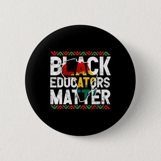 Badge Rond 5 Cm Black Educators Conception du problème Mois de l'h (Devant)