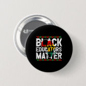 Badge Rond 5 Cm Black Educators Conception du problème Mois de l'h (Devant & derrière)