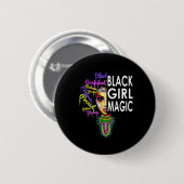 Badge Rond 5 Cm Black Girl Magic T African Dashiki Outfit Pride Mo (Devant & derrière)
