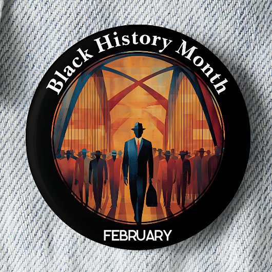 Badge Rond 5 Cm Black History Month Bridge Crossing Pinback Button