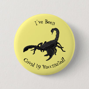 Badge Rond 5 Cm Black hungry scorpion