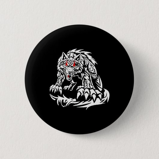 Badge Rond 5 Cm Black Jacob Fatu Wolf (Devant)