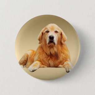 Badge Rond 5 Cm Black Labrador Dog Water Couleur Art Peinture