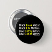 Badge Rond 5 Cm Black Life Matters (Devant & derrière)