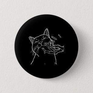 Badge Rond 5 Cm Black Lover Squelette à main Boop Funny Halloween