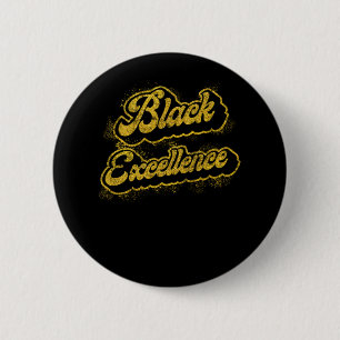 Badge Rond 5 Cm Black Pride Black Excellence Retro Vintage