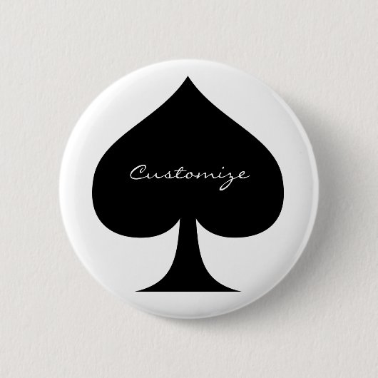Badge Rond 5 Cm Black Queen of Spades (Devant)