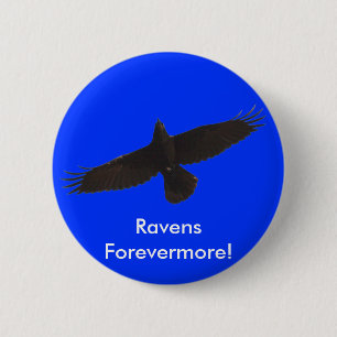 Badge Rond 5 Cm Black Raven