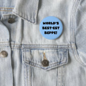 Badge Rond 5 Cm Black Text Meilleurs T-shirts et cadeaux de Beppe (En situation)