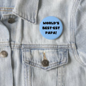 Badge Rond 5 Cm Black Text World's Best of Papa Tshirts and Gifts (En situation)