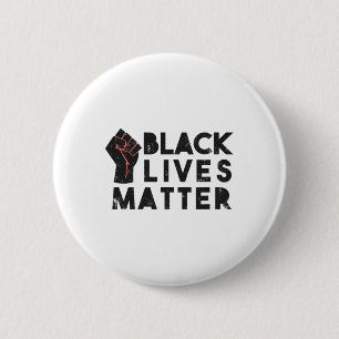 Badge Rond 5 Cm Black Vit Problème Protest Pouvoir Politique Premi
