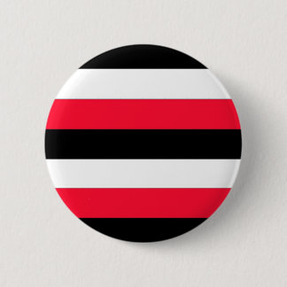 Badge Rond 5 Cm Black, white and red stripes