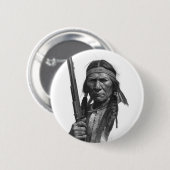 Badge Rond 5 Cm Black & White Geronimo (Devant & derrière)