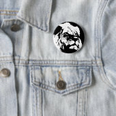 Badge Rond 5 Cm Black & white lion pop art (En situation)