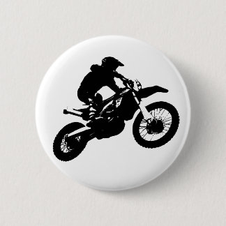 Badge Rond 5 Cm Black White Pop Art Motocross Motorcyle Sport