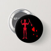 Badge Rond 5 Cm Blackbeard-Rouge (Devant & derrière)