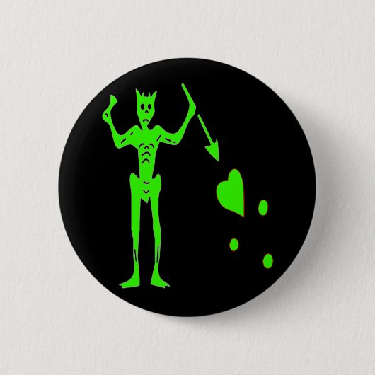 Badge Rond 5 Cm Blackbeard - vert (Devant)