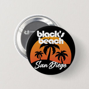 Badge Rond 5 Cm Black's Beach, San Diego