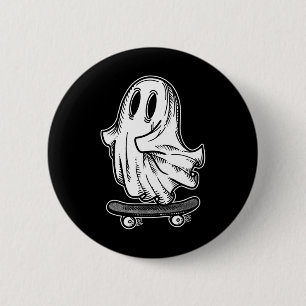 Badge Rond 5 Cm Blackwork de skate de fantôme